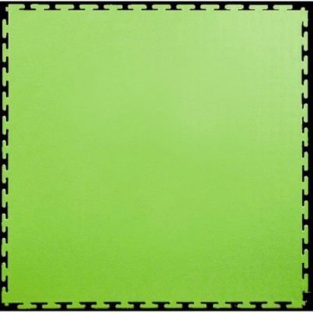 LOCK-TILE Lock-TileÂ PVC Floor Tiles, , 19.5x19.5", Textured, Neon Green SM013